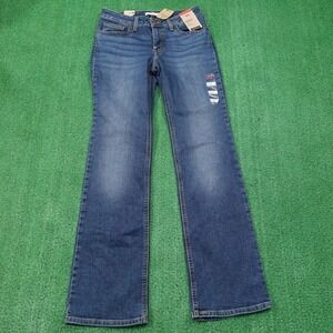 New Levi's Superlow Bootcut Jeans Womens 27 27x32 Blue Stretch Low Rise